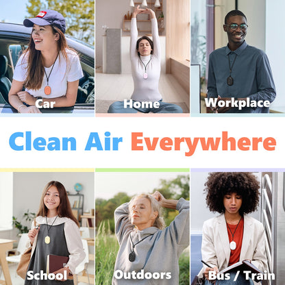 Collar purificador de aire portátil personal