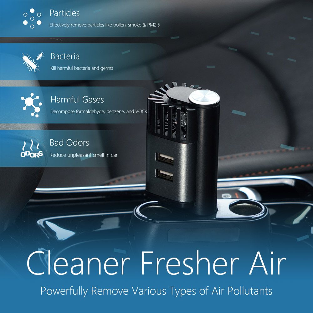 2 in 1 Car Charger Air Purifier