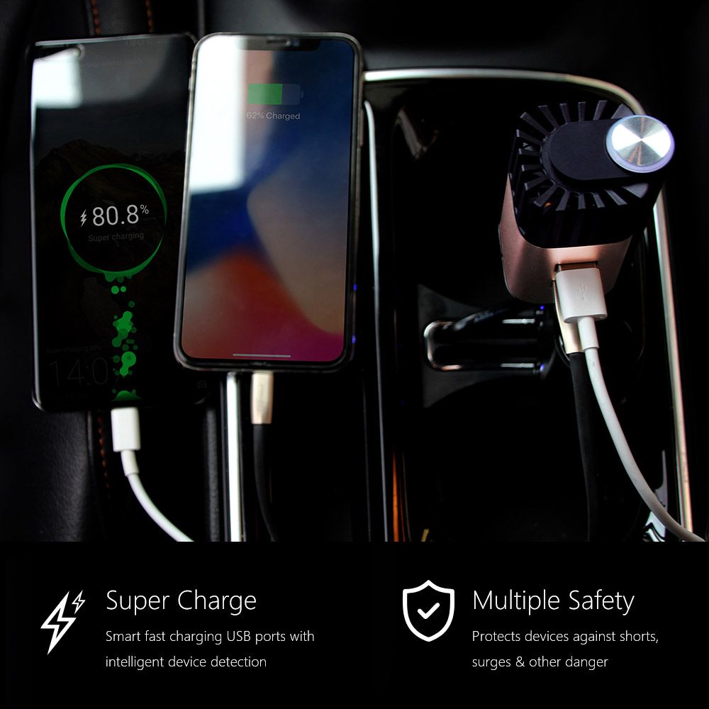 2 in 1 Car Charger Air Purifier