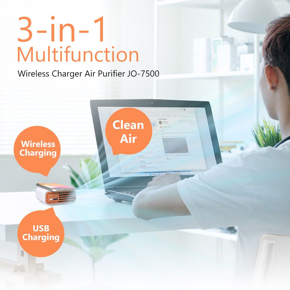 Air Purifier with Wireless Charger