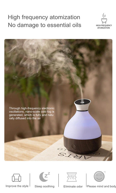 Difusor de Aromaterapia Ultrasónica con Lámpara LED